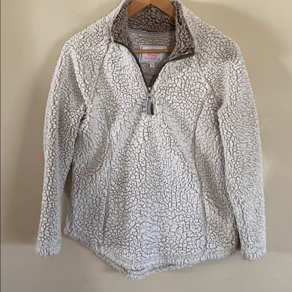 Cozy Sherpa Faux Off White Pullover